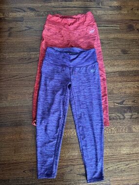 Sketchers Active Leggings - Purple and Orange Medium